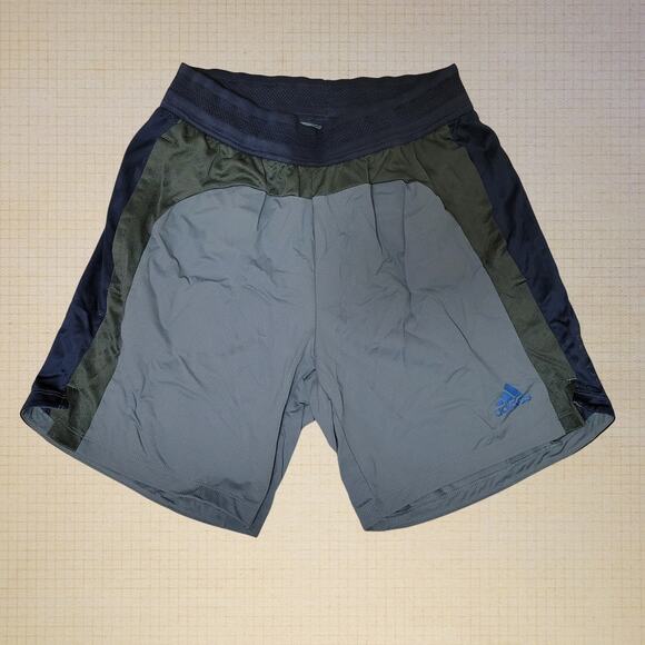 Adidas Men's M7 Running Shorts, Gray & Navy, Size Medium Lightweight Athletic - Picture 1 of 8
